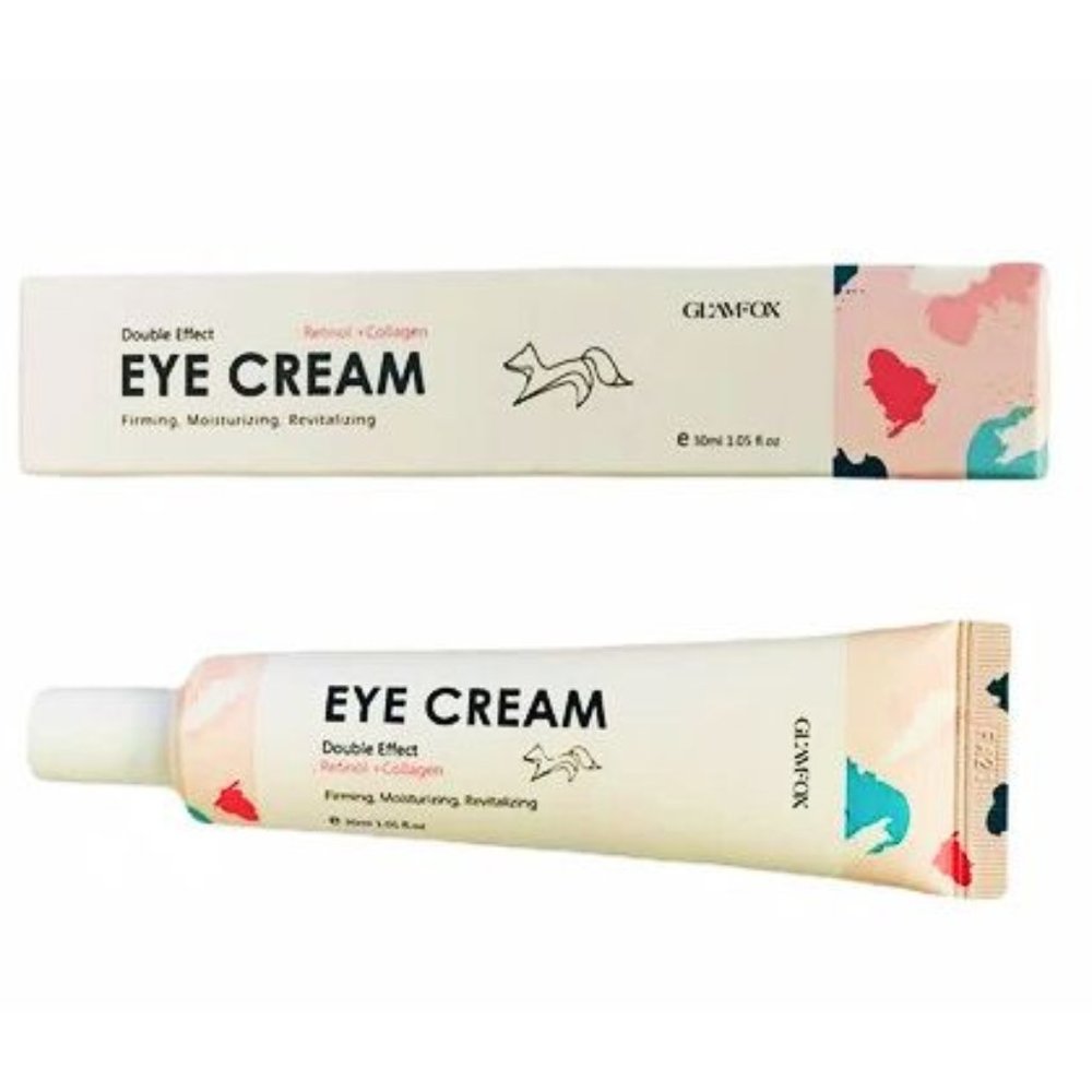 GlamFox Women's Double Effect Eye Cream Retinol + Collagen 1.05oz - Picture 2 of 2